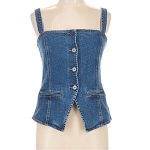 Forever 21 Light Blue Sleeveless Denim Top